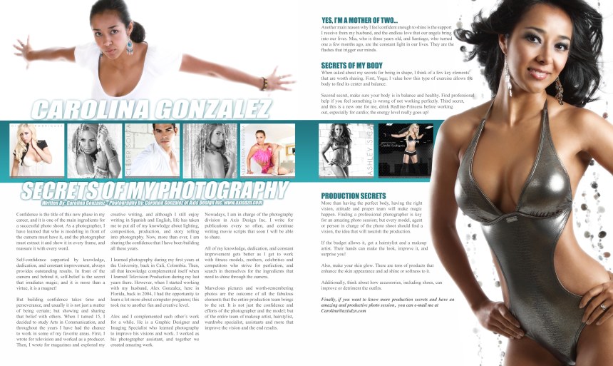 Fitness Mom, Writer and Photographer Carolina Gonzalez